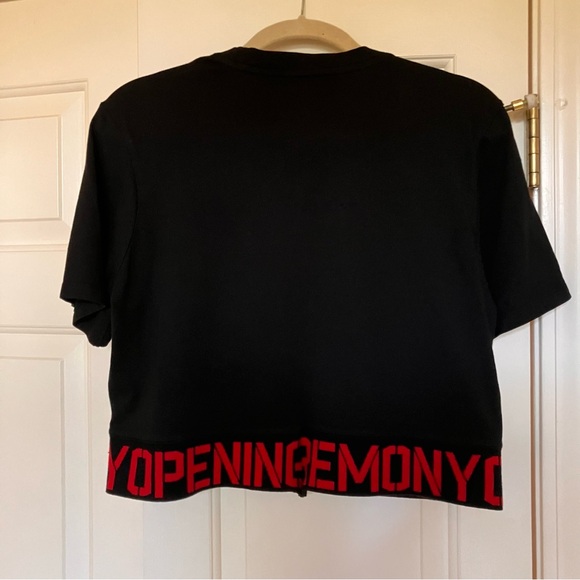 Opening Ceremony Black & Red Crew Neck Crop Top - Picture 2 of 10